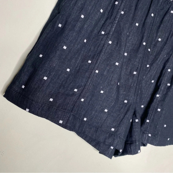 ✨NWT Madewell Black Jacquard Easy Pull On Elastic Waist Shorts Square Spot Small - Picture 7 of 11
